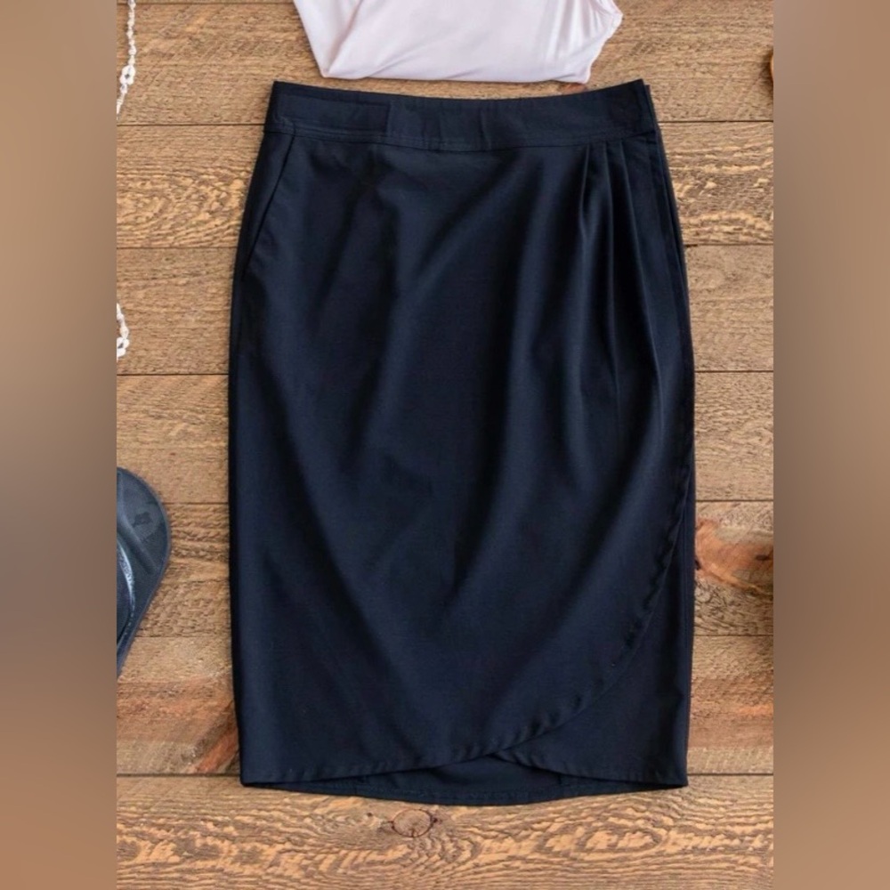 NWT Ripskirt Everyday Black Wrap Skirt - Casual Comfort Sz Small - Picture 3 of 6